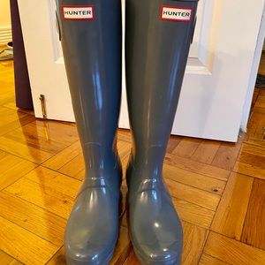 Women's Tall Hunter Rain Boots - Blue size 9